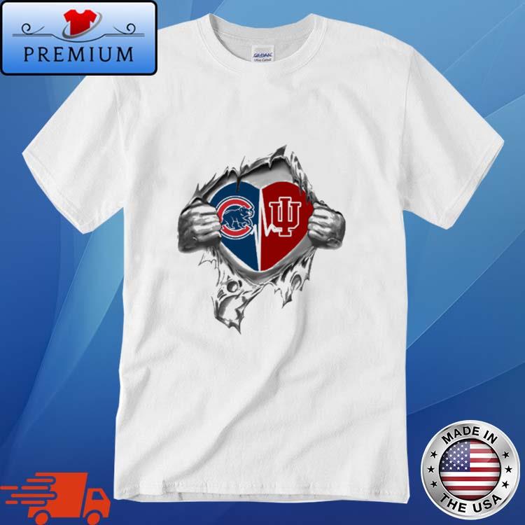 Official Blood Inside Me Chicago Cubs And Indiana Hoosiers 2023 shirt,Sweater,  Hoodie, And Long Sleeved, Ladies, Tank Top
