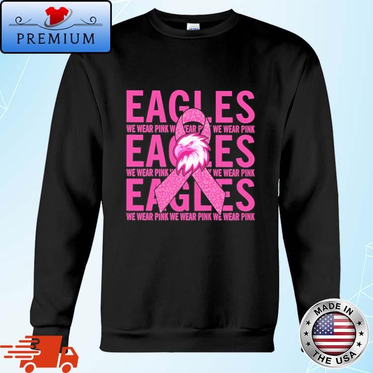 Philadelphia Eagles Mascot We Wear Pink Cancer T-shirt,Sweater, Hoodie, And  Long Sleeved, Ladies, Tank Top