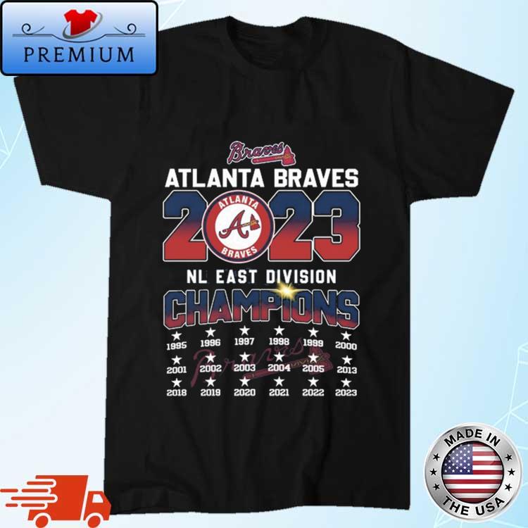 The Braves 1995-2023 Nl East Division Champions T-shirt,Sweater, Hoodie,  And Long Sleeved, Ladies, Tank Top