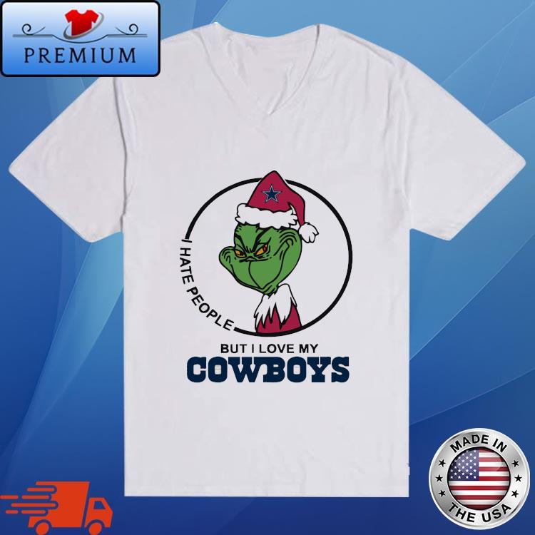 Official The Grinch I Hate People But I Love My Dallas Cowboys T