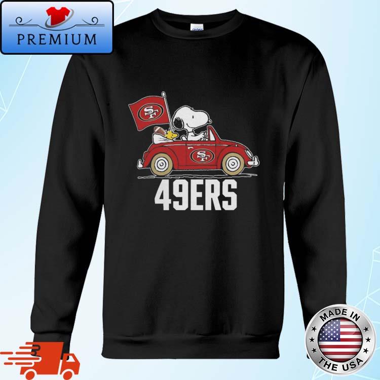 Peanuts Snoopy And Woodstock San Francisco 49ers On Car Shirt