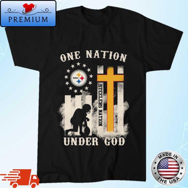 Pittsburgh Steelers One Nation Under God Cross American Flag t-shirt,  hoodie, sweater, long sleeve and tank top