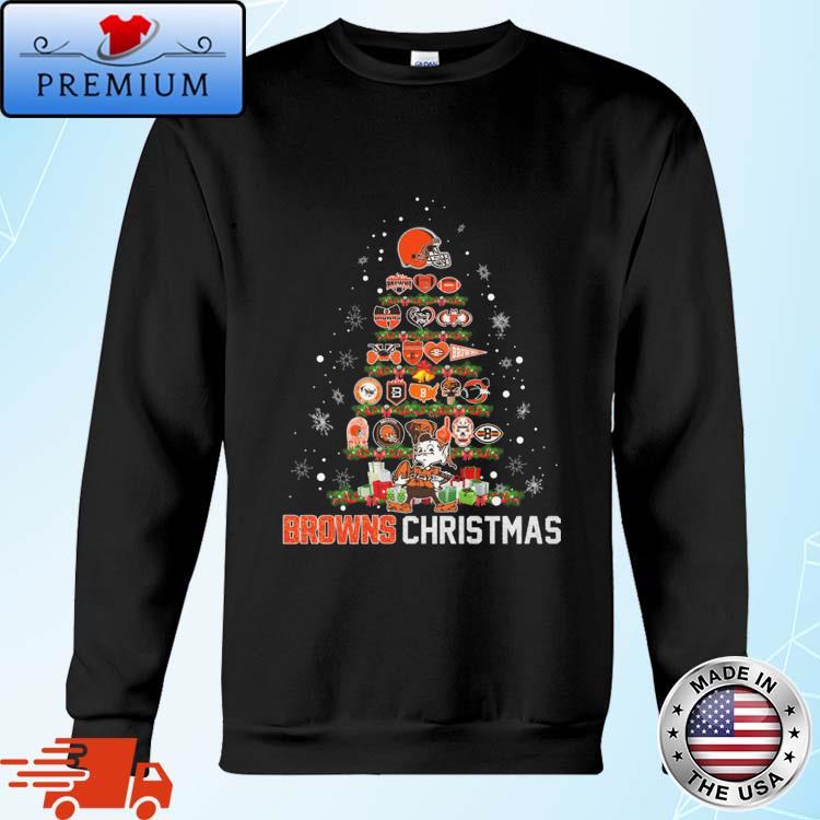 Official cleveland Browns Christmas Tree T Shirt, hoodie, sweater, long  sleeve and tank top