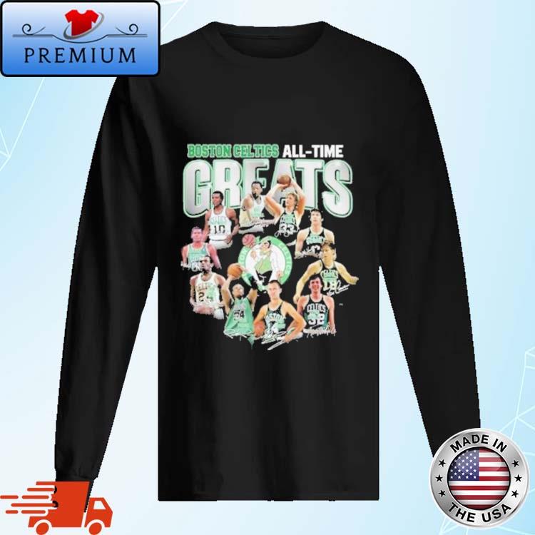 Boston Celtics All-Time Greats player signature Tshirt - teezill