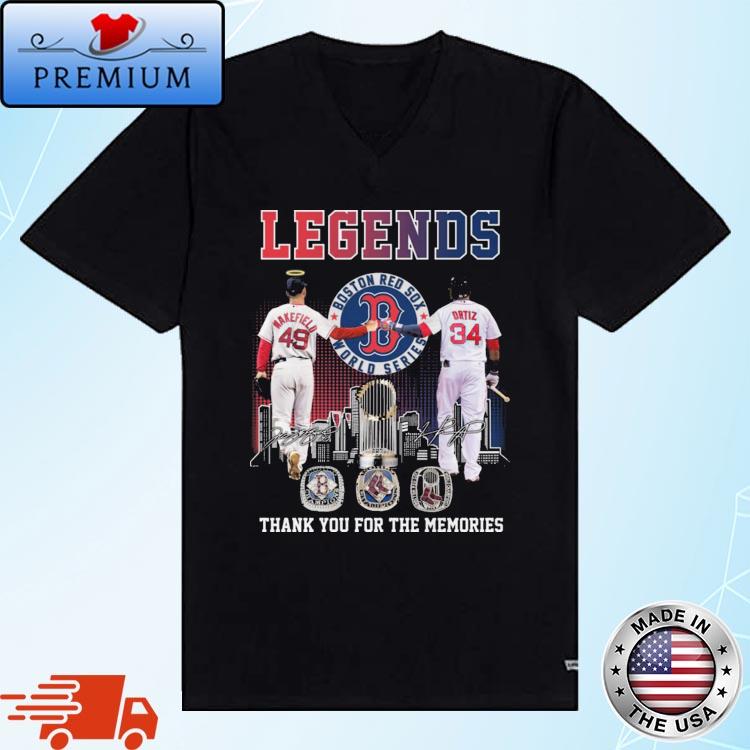 Boston Red Sox Legends Tim Wakefield And David Ortiz Thank You Shirt -  Bring Your Ideas, Thoughts And Imaginations Into Reality Today