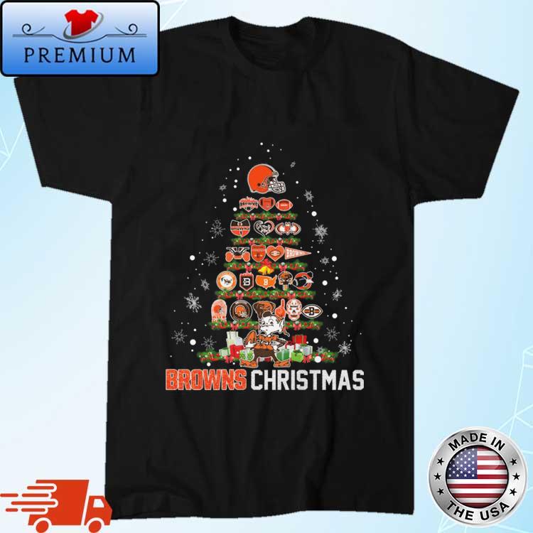 Official Cleveland browns Christmas logo 2023 T-shirt, hoodie, tank top,  sweater and long sleeve t-shirt