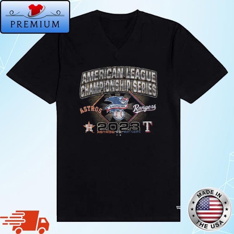 Men's '47 Black Houston Astros vs. Texas Rangers 2023 ALCS Matchup Franklin T-Shirt Size: Small