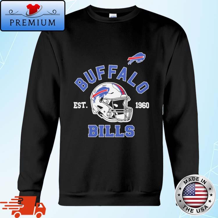 Buffalo Bills Royal Blue With Helmet Long Sleeve Shirt