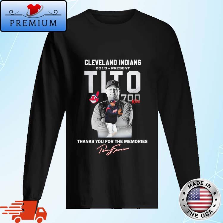 Thank You Tito Cleveland Indians 2013 Present Signature Shirt, hoodie,  sweater and long sleeve