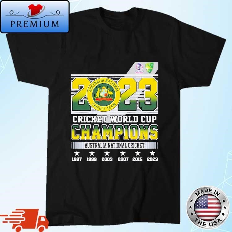 Official 2023 Cricket World Cup Champions Australia National Cricket Shirt