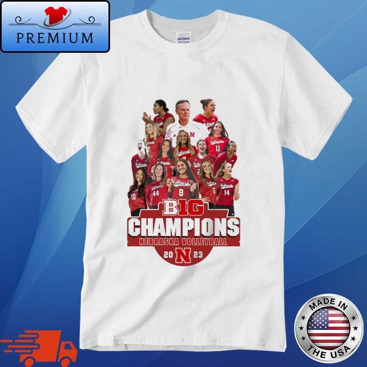 Official Big Champions Nebraska Volleyball 2023 T-Shirt