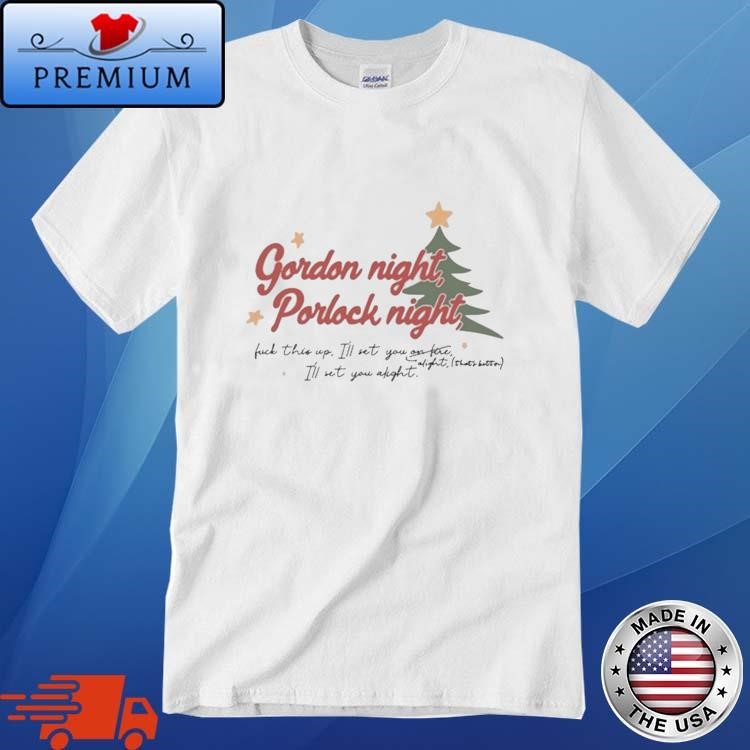Official Gordon Night Porlock Night Fuck This Up I'll Set You Alight Christmas Tree Sweatshirt