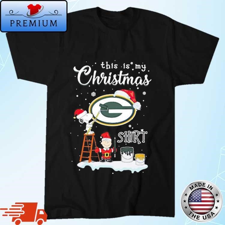 Official Snoopy And Charlie Brown NFL Green Bay Packers This Is My Christmas Sweatshirt