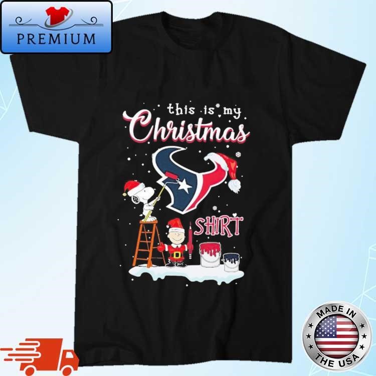 Official Snoopy And Charlie Brown NFL Houston Texans This Is My Christmas Sweatshirt