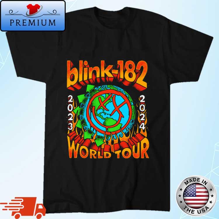 Official blink 182 World On Fire Tour 2024 Shirt