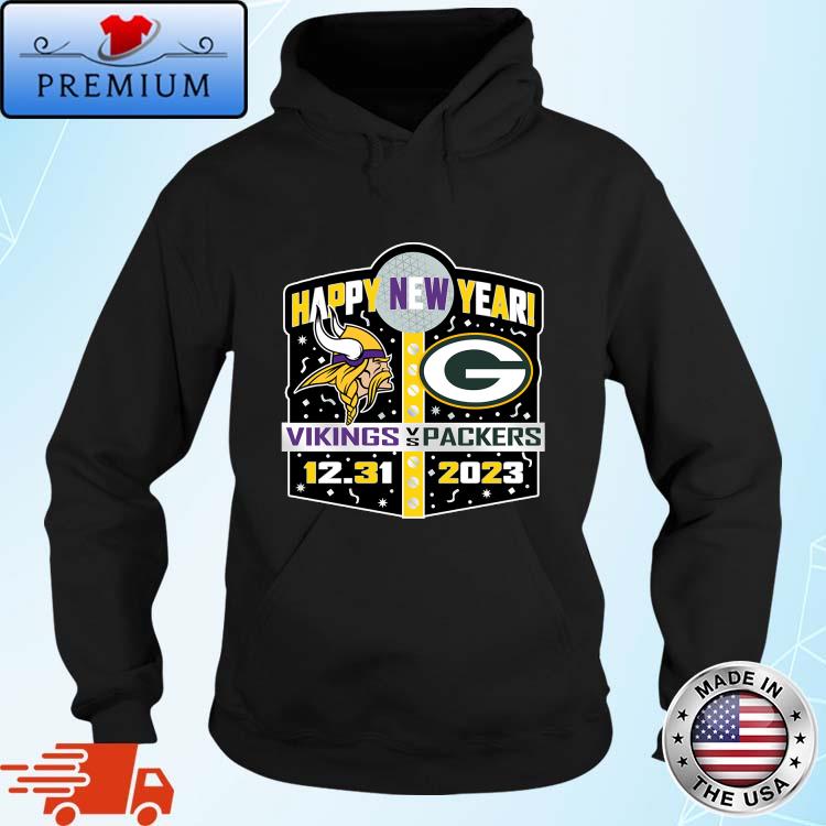 Minnesota Vikings Vs Green Bay Packers Happy New Years 12 31 2023 t-s Hoodie