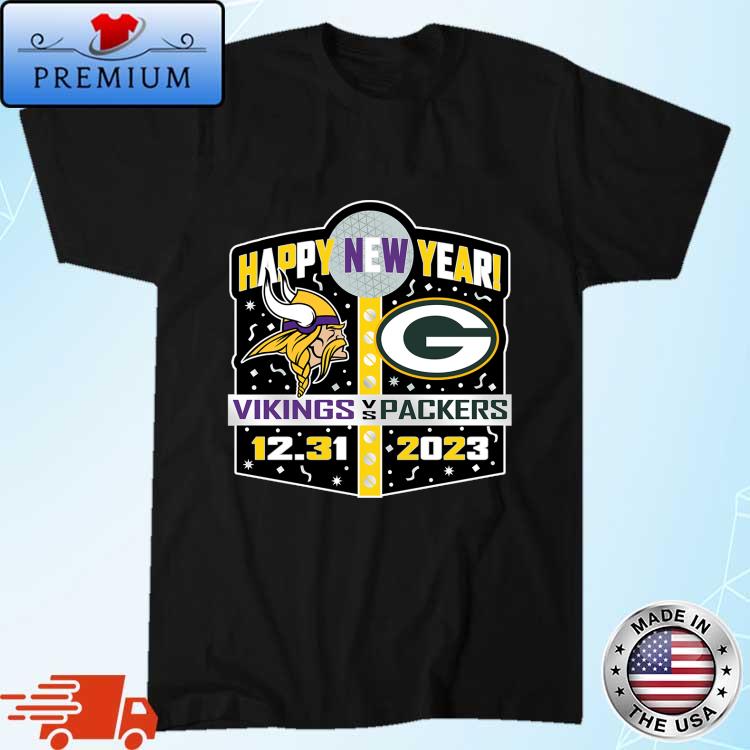 Minnesota Vikings Vs Green Bay Packers Happy New Years 12 31 2023 t-shirt