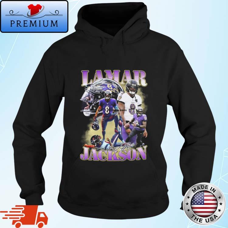 Official lamar Jackson Baltimore Ravens Football Signature Vintage 2024 Shirt Hoodie