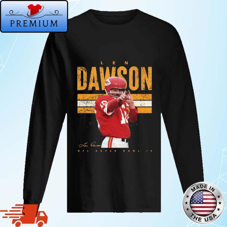 Official len Dawson Kansas City Chiefs NFL Super Bowl Signature Shirt Long Sleve