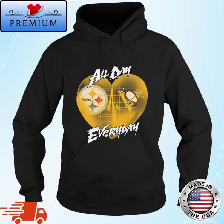 Official pittsburgh Steelers And Pittsburgh Penguins All Day Everyday 2024 Shirt Hoodie