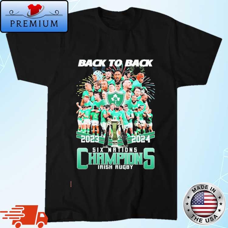 Official 2024 Back To Back Six Nations Champions Irish Rugby Shirt