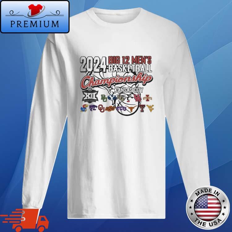 Official 2024 Big 12 Men's Basketball Championship Kansas City Shirt Long Sleve