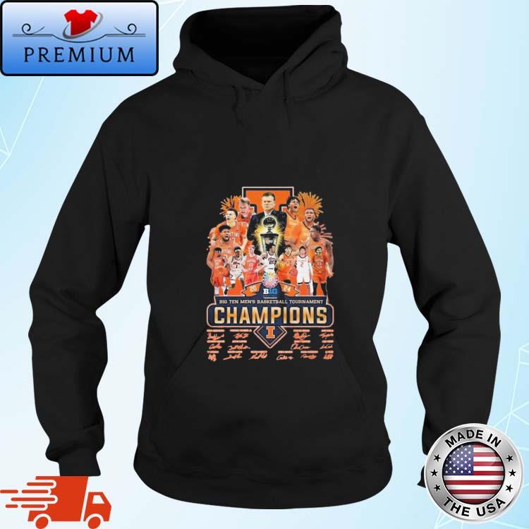 Official 2024 Big Ten Men’s Basketball Tournament Champions Illinois Fighting Illini Shirt Hoodie