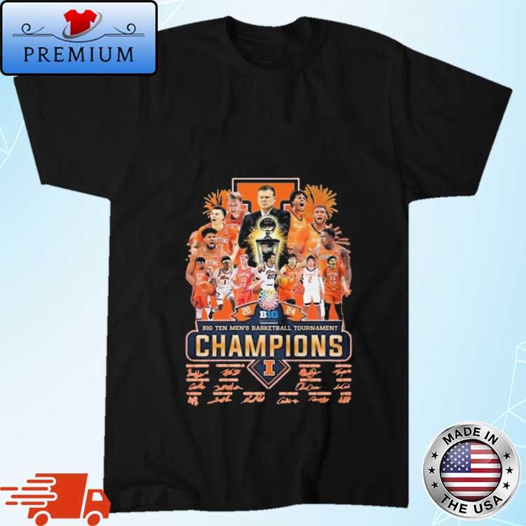 Official 2024 Big Ten Men’s Basketball Tournament Champions Illinois Fighting Illini Shirt