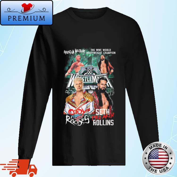Official american Nightmare The WWE World Heavyweight Champion Cody Rhodes vs Seth Rollins Shirt Long Sleve