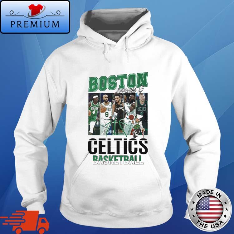 Official boston Celtics 2024 Starting 5 Men's Basketball Shirt Hoodie