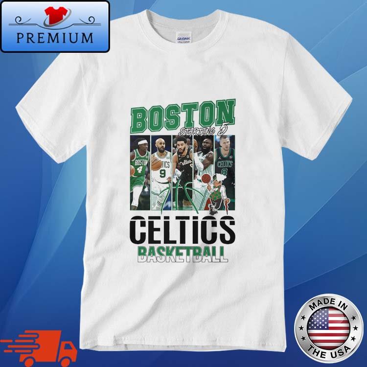 Official boston Celtics 2024 Starting 5 Men's Basketball Shirt