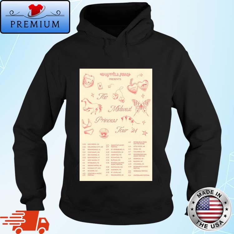 Official chappell Roan 2024 Midwest Princess Tour Shirt Hoodie