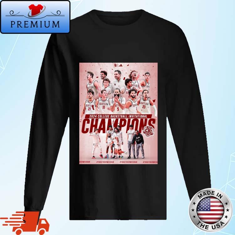 Official congratulations Seattle Redhawks Men's Basketball Is 2024 College Basketball Invitational Champions Shirt Long Sleve