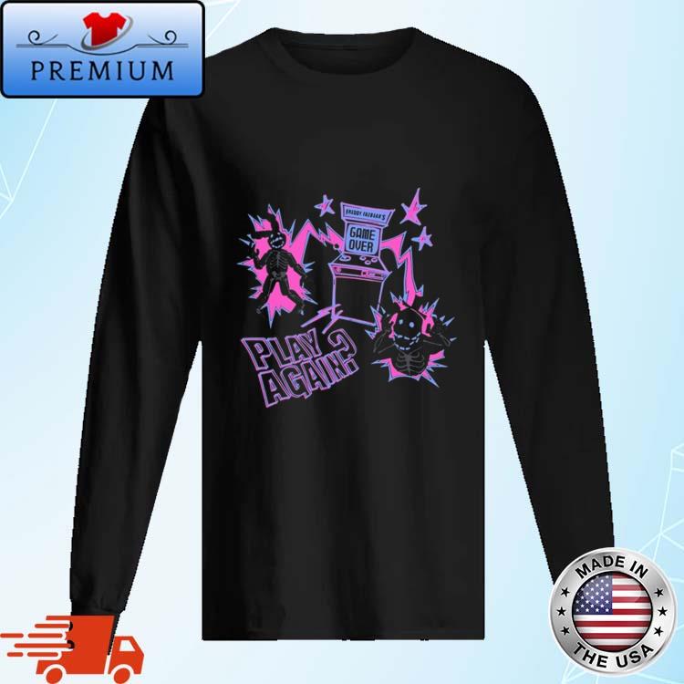 Official freddy Fazbear's Game Over Play Again Shirt Long Sleve