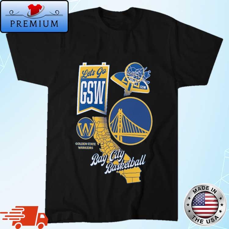 Official golden State Warriors Split Zone Bay City Basketball Shirt