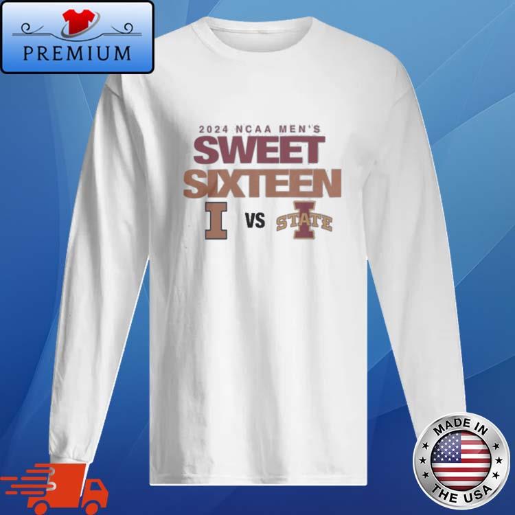 Official illinois Vs Iowa State Men's Basketball 2024 Sweet 16 Matchup Shirt Long Sleve