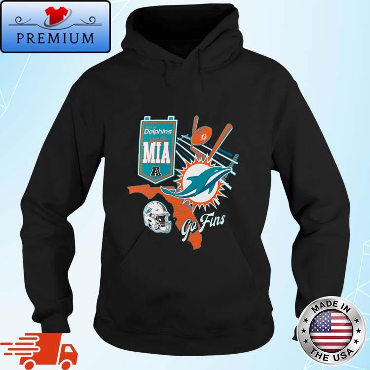 Official miami Dolphins Split Zone Go Fins Shirt Hoodie