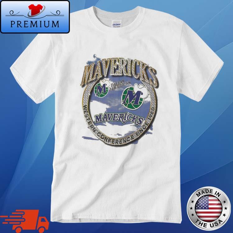 Official mitchell & Ness Tan Dallas Mavericks Hardwood Classics Vintage Soul Crown Jewels Shirt