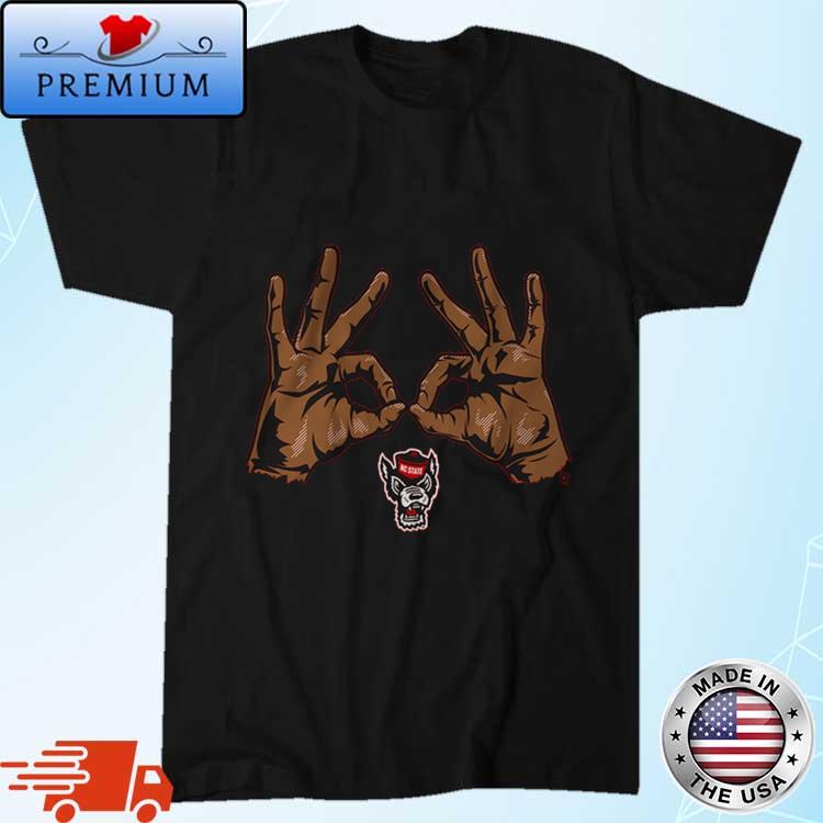 Official nc State Basketball Three Goggles Shirt