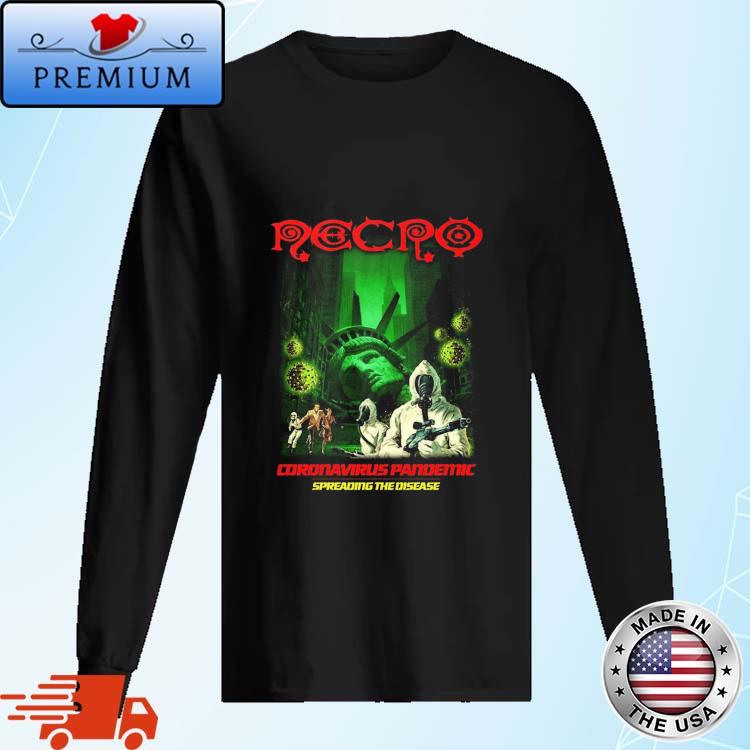 Official necro Coronavirus Spreading The Disease Shirt Long Sleve