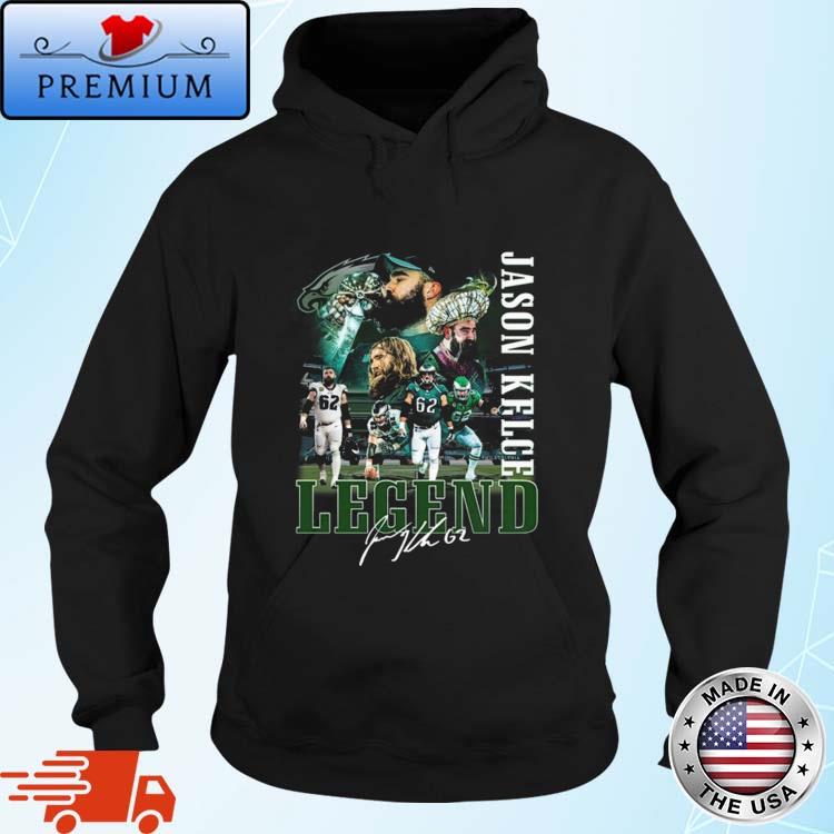 Official philadelphia Eagles Jason Kelce Legend 2011-2024 Thank You For The Memories Signature Shirt Hoodie