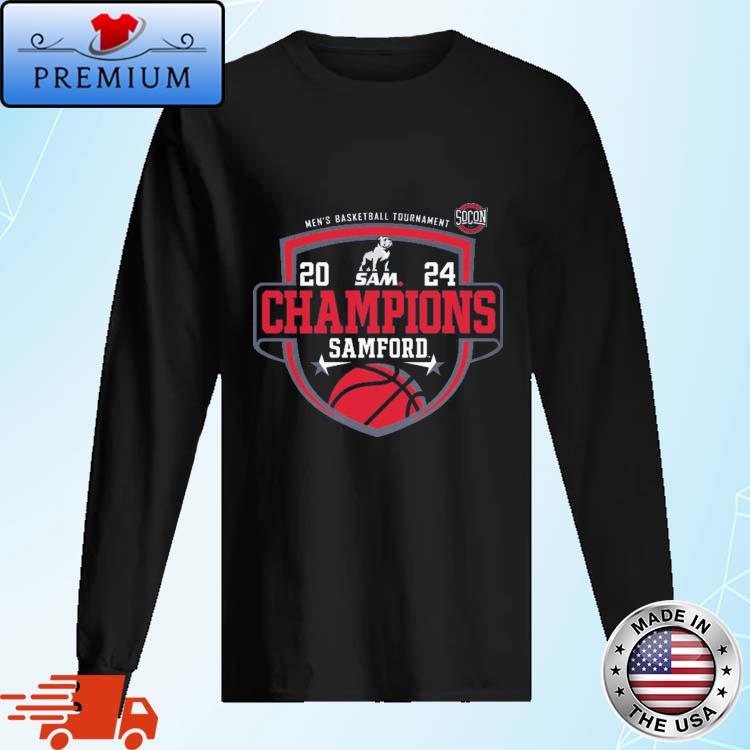 Official samford University Men's Basketball 2024 SoCon Tournament Champions Shirt Long Sleve
