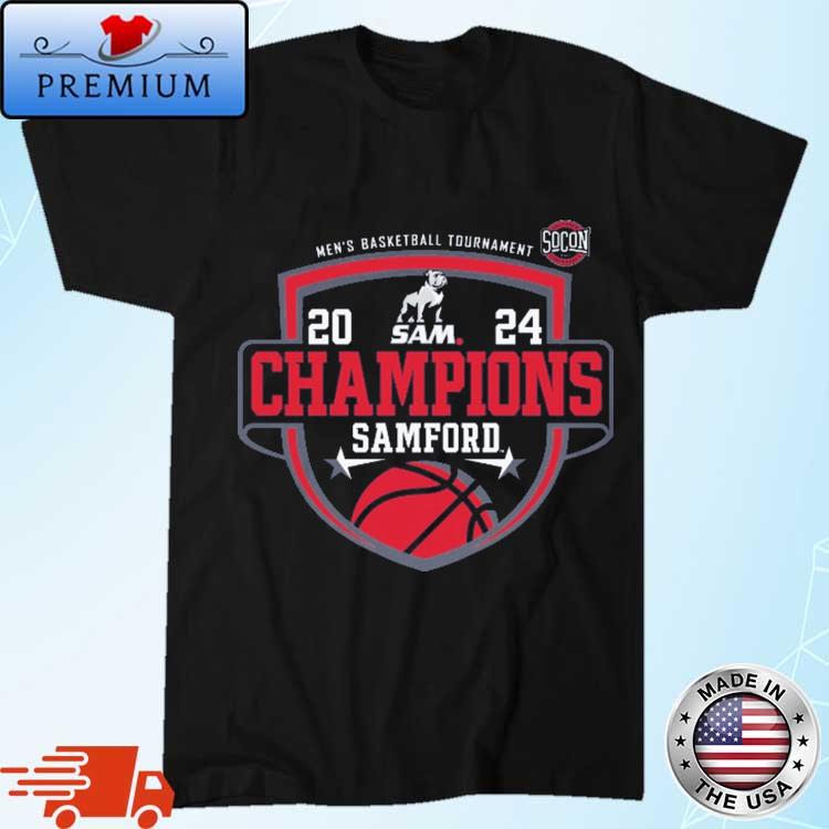 Official samford University Men's Basketball 2024 SoCon Tournament Champions Shirt