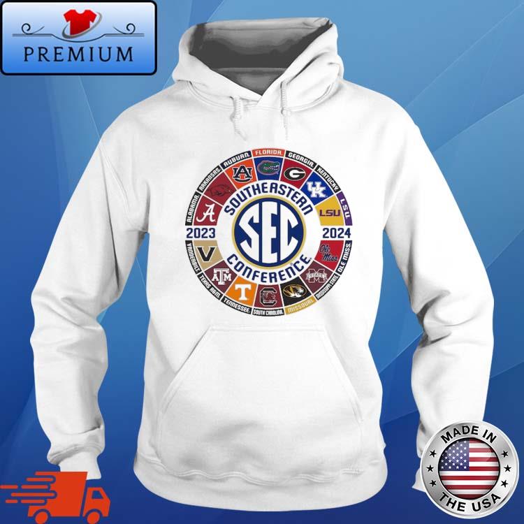 Official sEC Store Blue 84 White 2023 24 SEC Football All Team Logo Shirt Hoodie