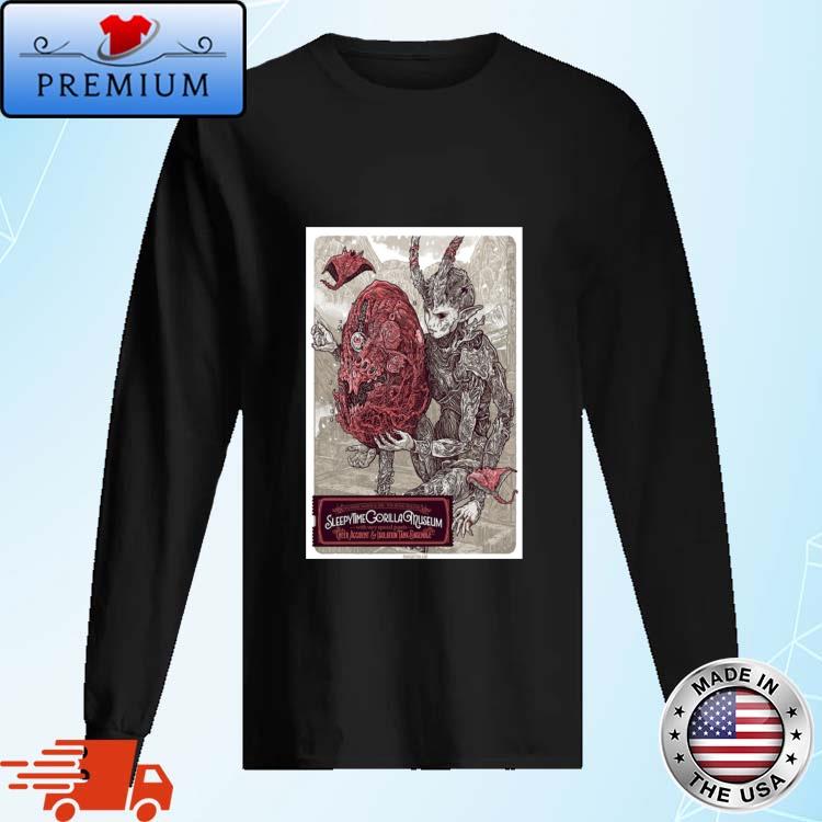 Official sleepytime Gorilla Museum Mar 14 2024 The Irving Theatre Indianapolis Shirt Long Sleve