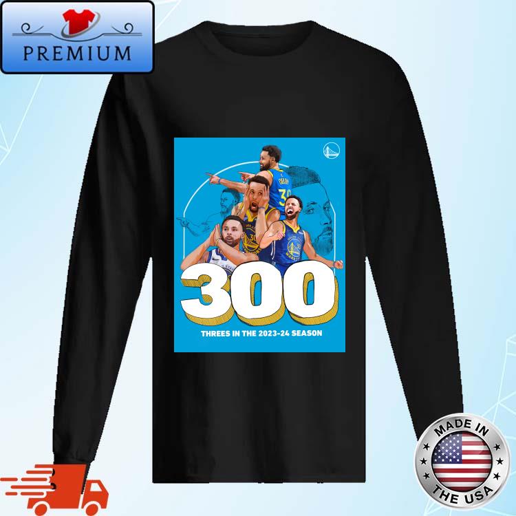 Official stephen Curry 300 Threes In The 2023-24 Season Shirt Long Sleve