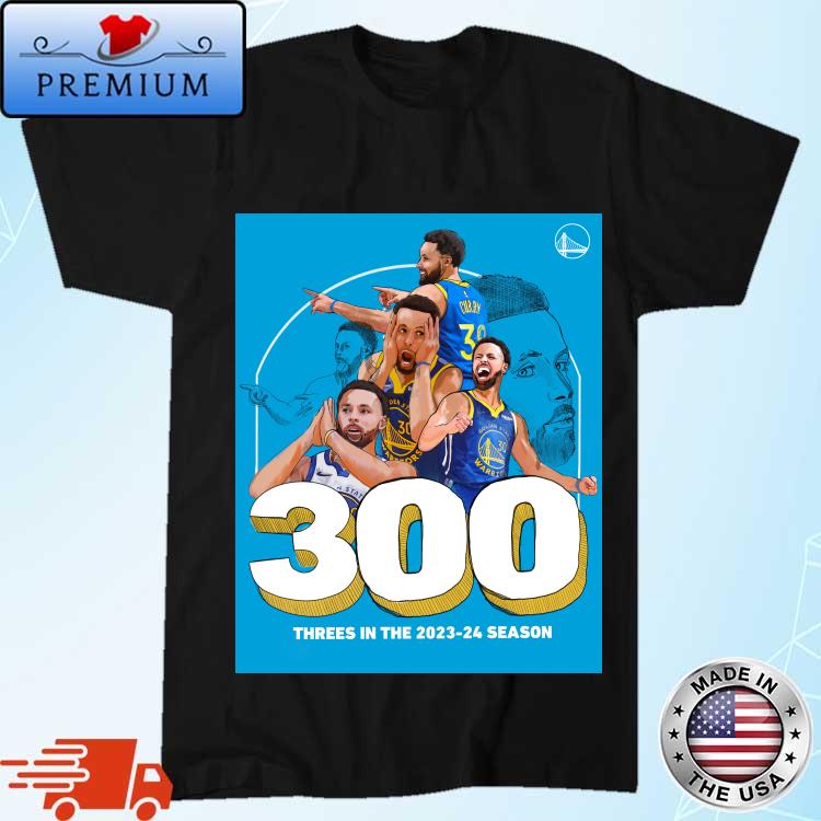 Official stephen Curry 300 Threes In The 2023-24 Season Shirt