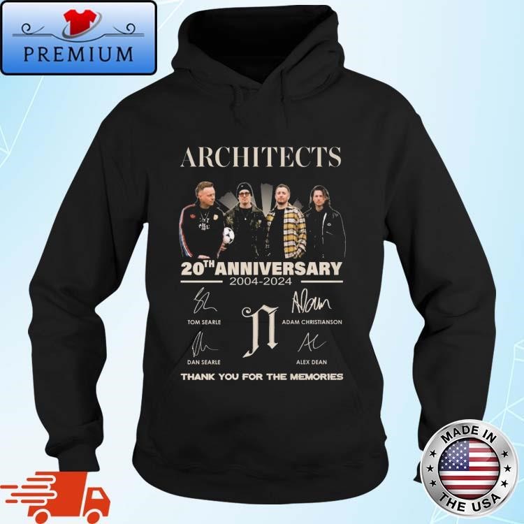 Official Architects 20th Anniversary 2004-2024 Thank You For The Memories Signatures Hoodie