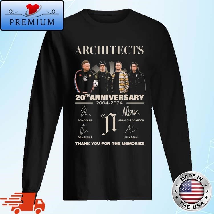Official Architects 20th Anniversary 2004-2024 Thank You For The Memories Signatures Long Sleeve