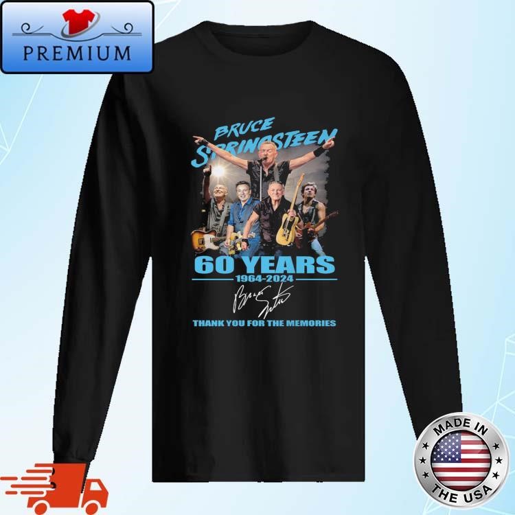 Official Bruce Springsteen 60 Years 1964-2024 Thank You For The Memories Signature Long Sleeve